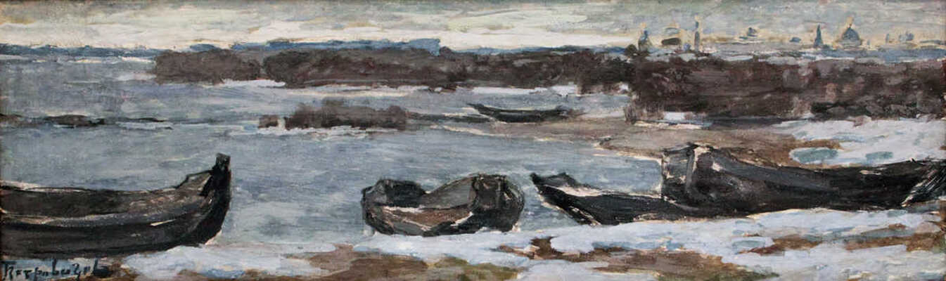 Петровичев Пётр Иванович. Зима. Вид Спасо-Яковлевского монастыря близ Ростова Великого